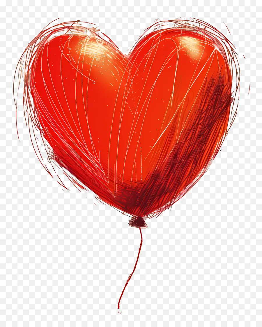 Coeur Rouge，Ballon Rouge PNG