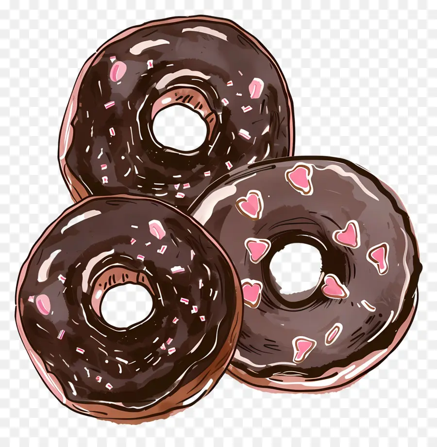 Donuts Au Chocolat，Chocolat PNG