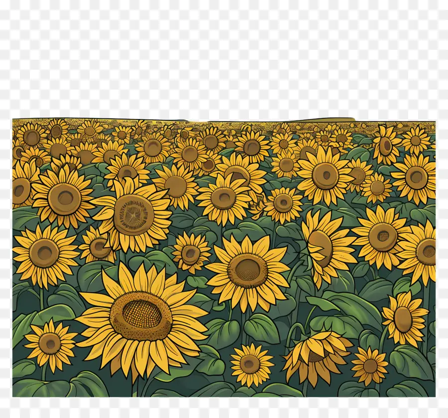 Champ De Tournesol，Tournesols PNG