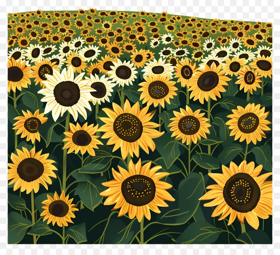 Champ De Tournesol，Tournesols PNG