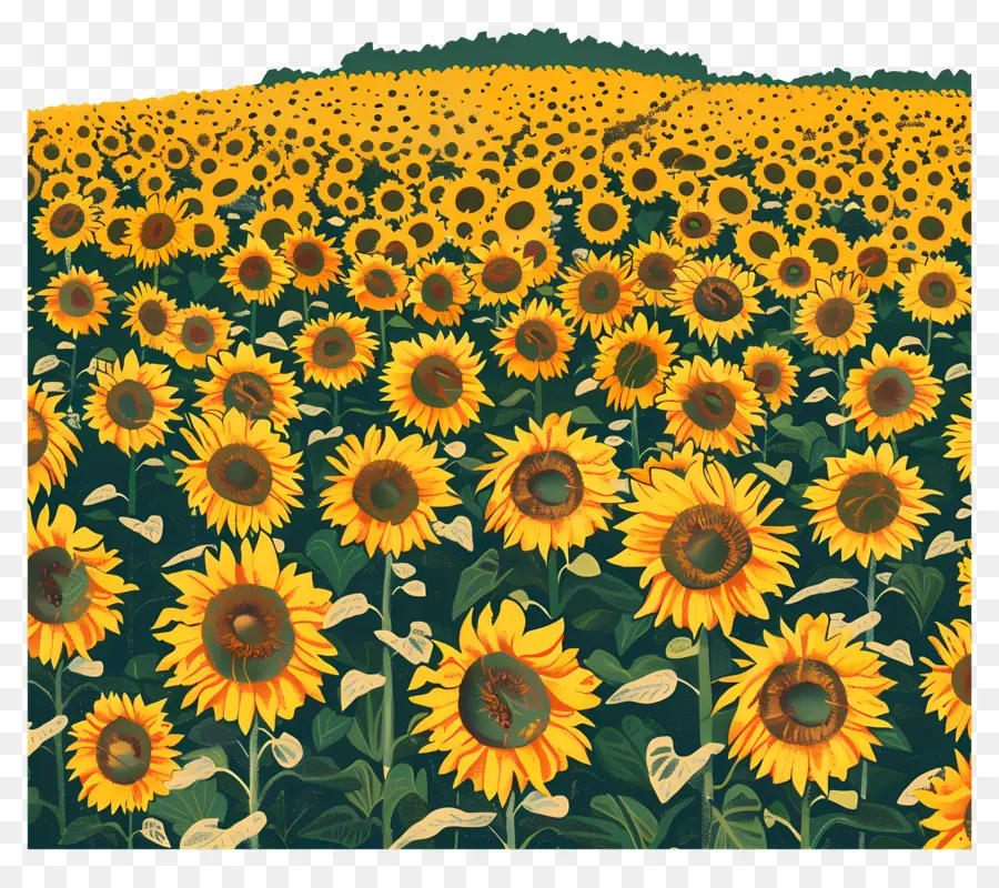 Champ De Tournesol，Tournesols PNG