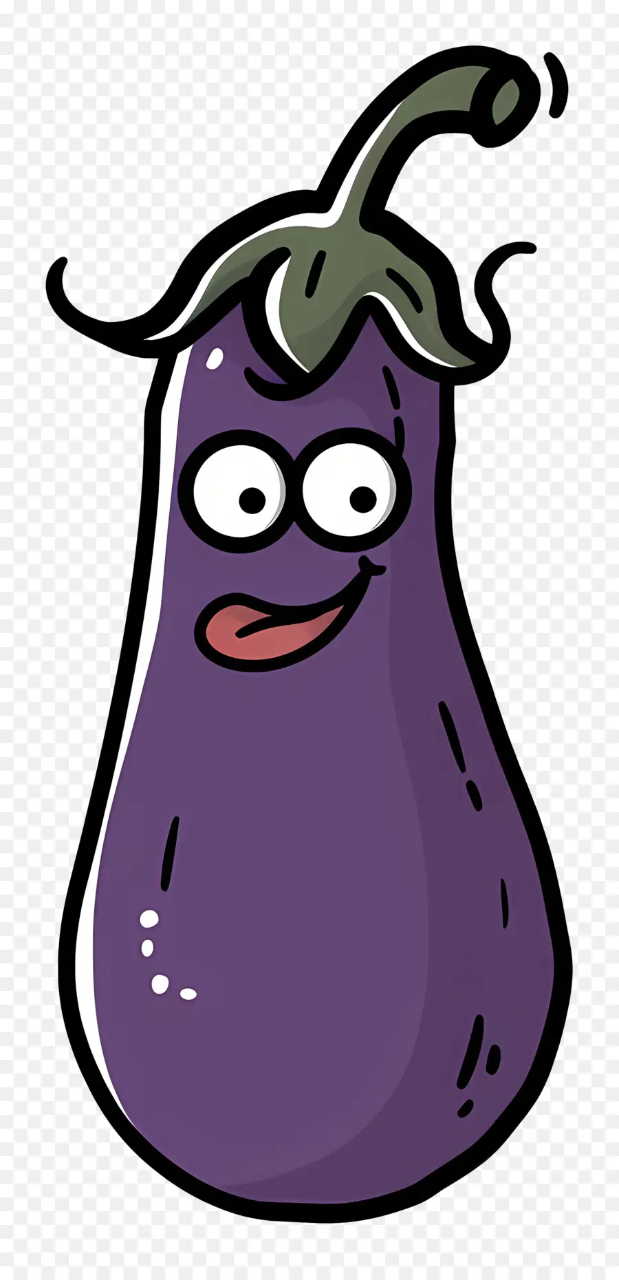 Dessin Animé Aubergine，Fruit Violet Mignon PNG