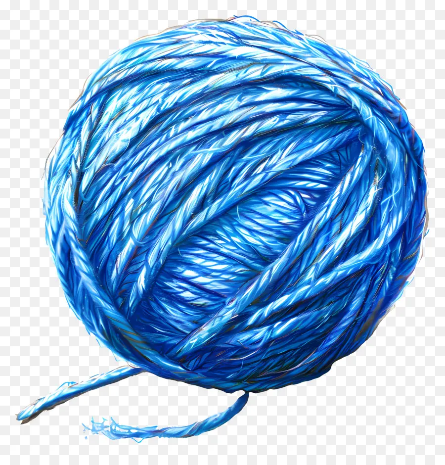 Boule De Fil Bleu，Laine PNG