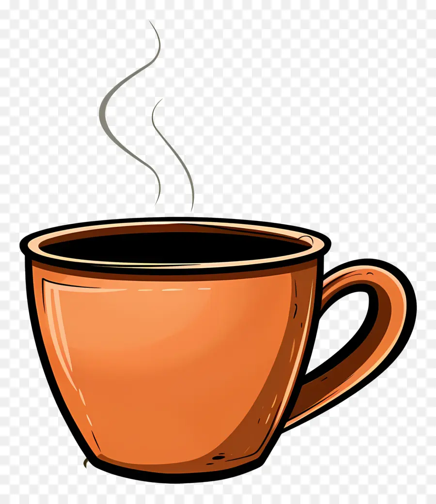 Tasse à Café，Tasse Orange PNG