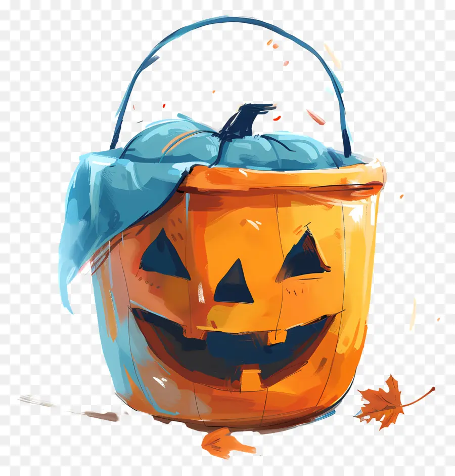 Seau D'halloween，Citrouille PNG