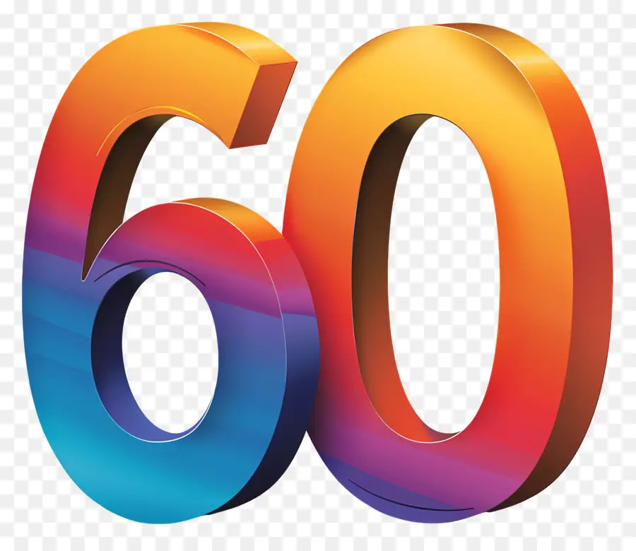 Numéro 60，Arc En Ciel De Couleurs PNG