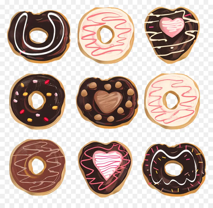 Donuts Au Chocolat，Beignets PNG