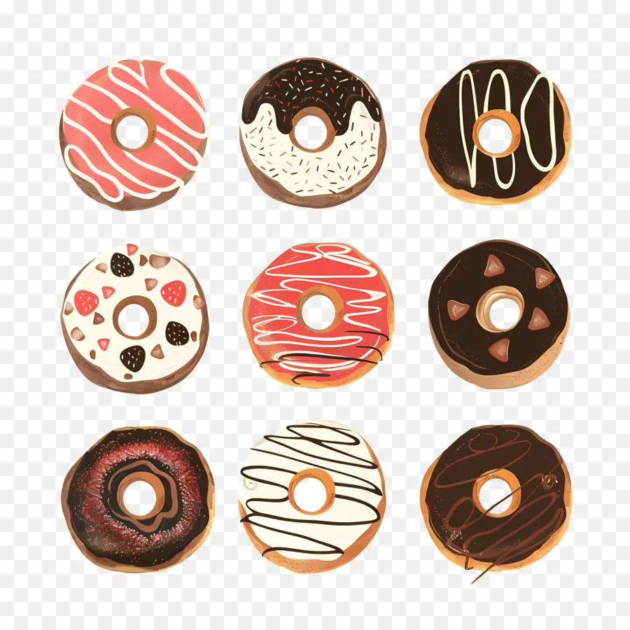 Donuts Au Chocolat，Beignets PNG