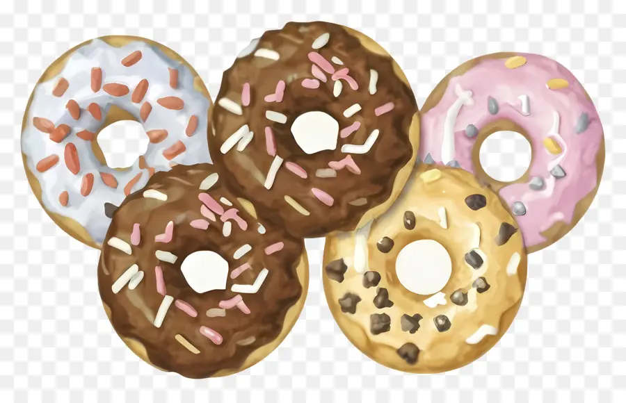 Donuts Au Chocolat，Beignets PNG