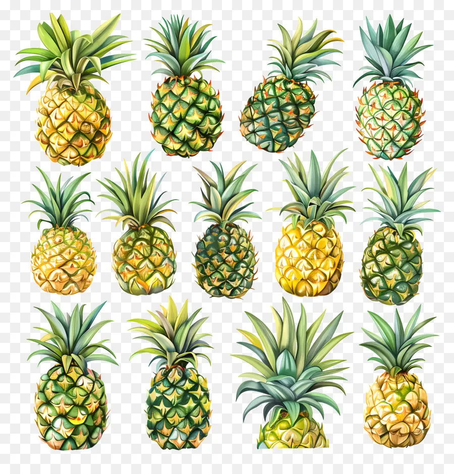 L'ananas，Aquarelle D'ananas PNG