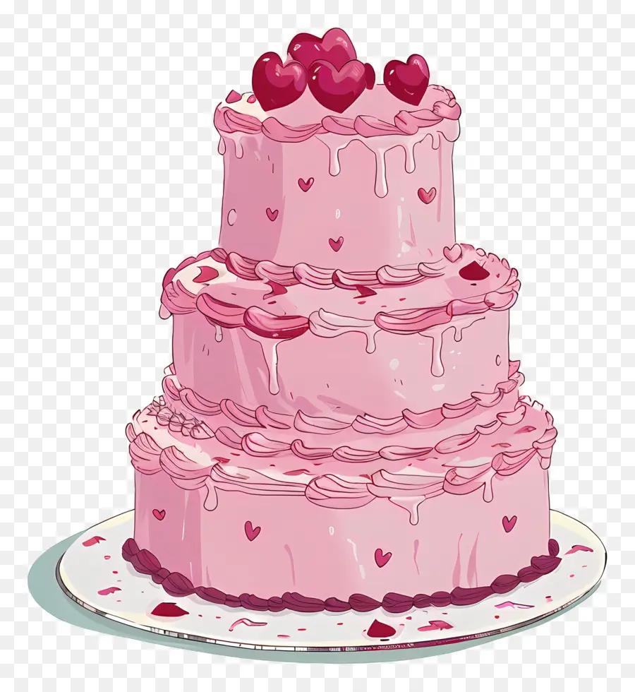 Gateau Rose，Gâteau De Mariage PNG