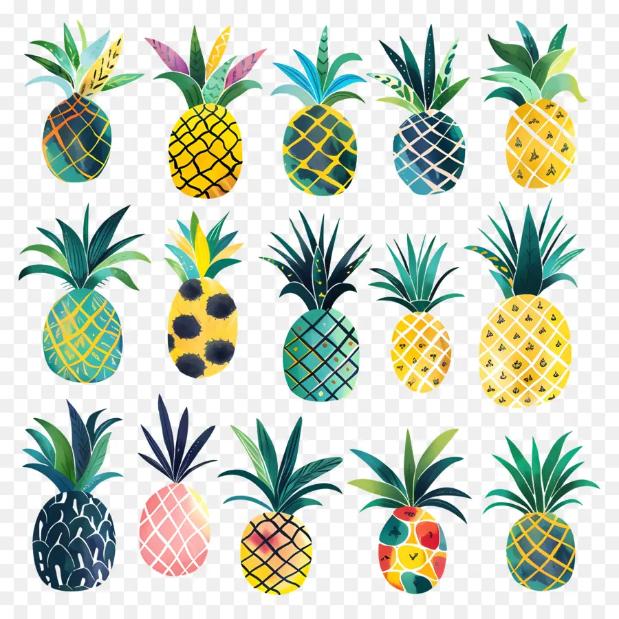 L'ananas，Peintures D'aquarelle PNG