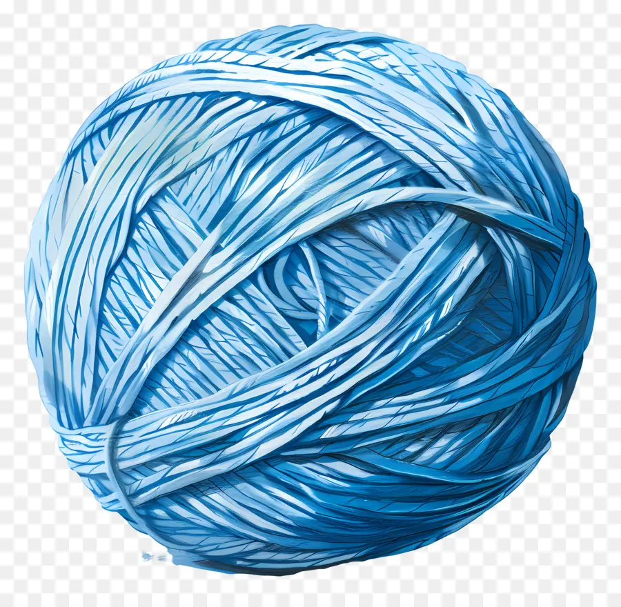 Boule De Fil Bleu，Laine PNG