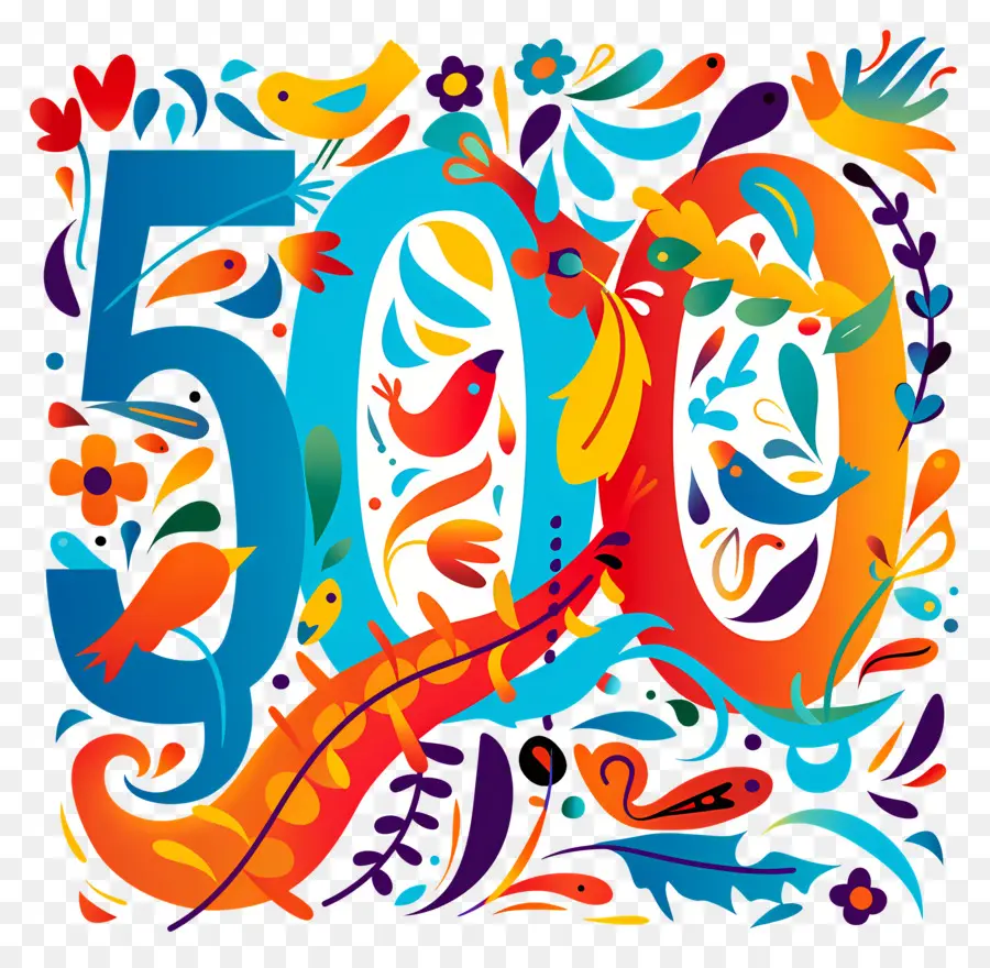 Numéro 500，Dessin Ornemental PNG