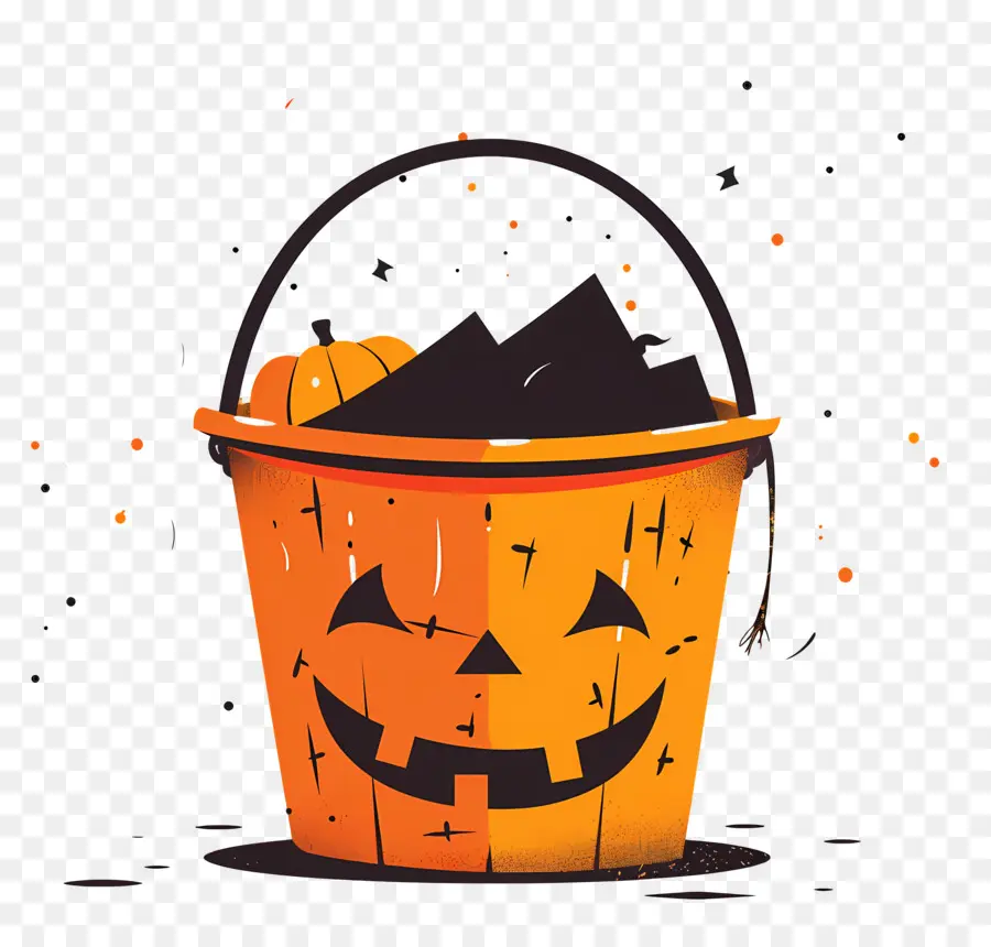 Seau D'halloween，Citrouille D'halloween PNG