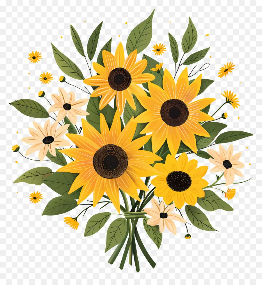 Bouquet De Tournesol，Tournesols PNG