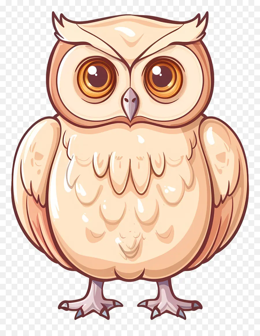 Cartoon Hibou，Des Yeux Ronds PNG