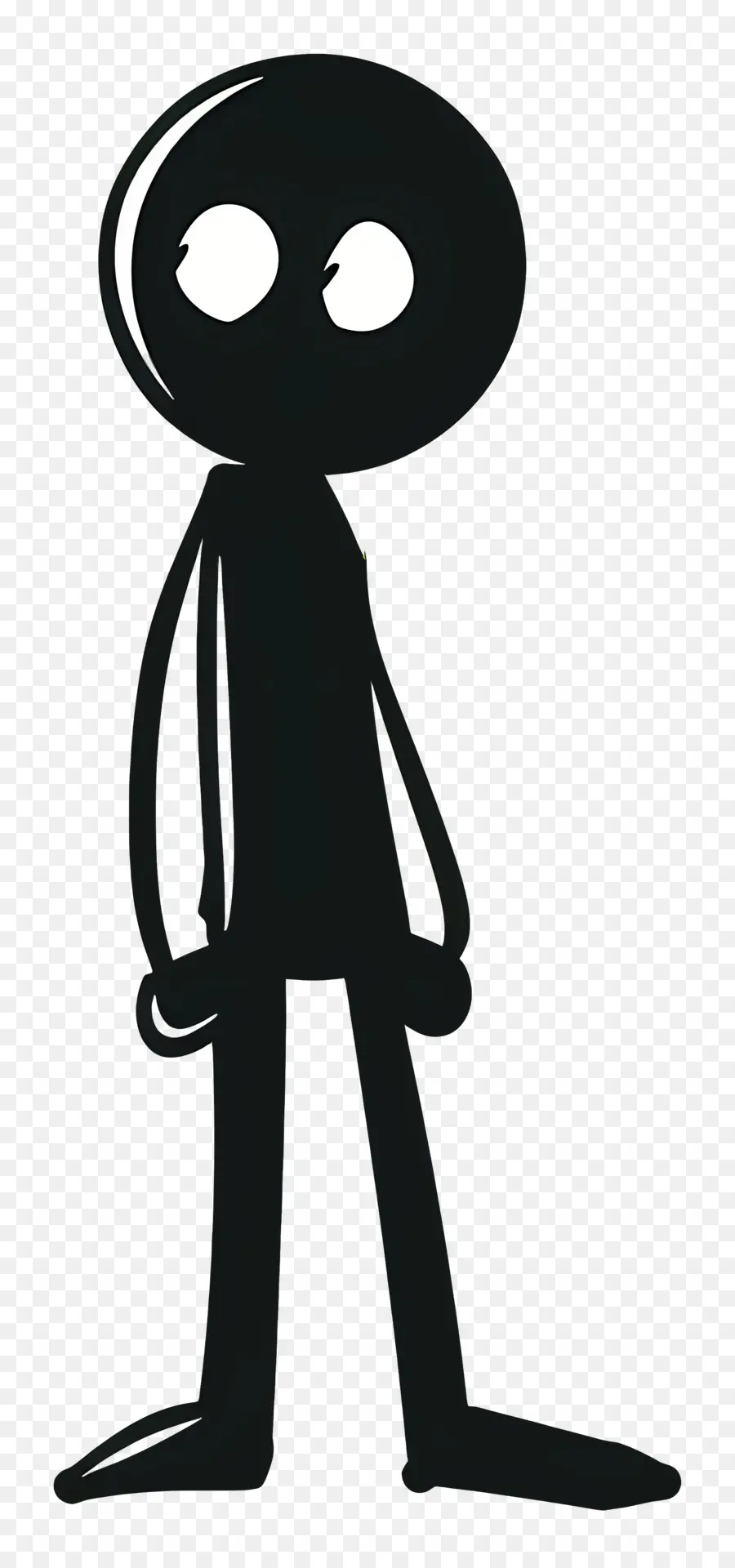 Coller La Silhouette En Colère，Figure De Bâton PNG