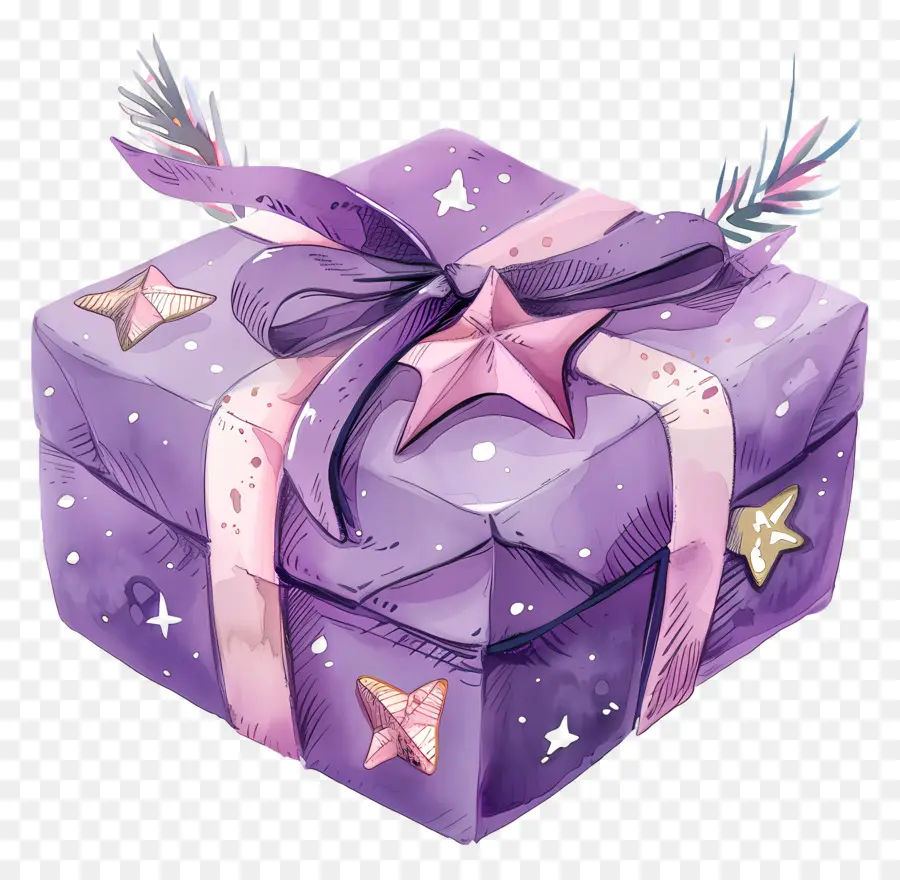 Violet Cadeau，Boîte Cadeau PNG