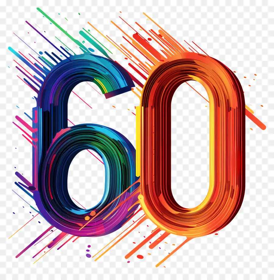 Numéro 60，60e Anniversaire PNG