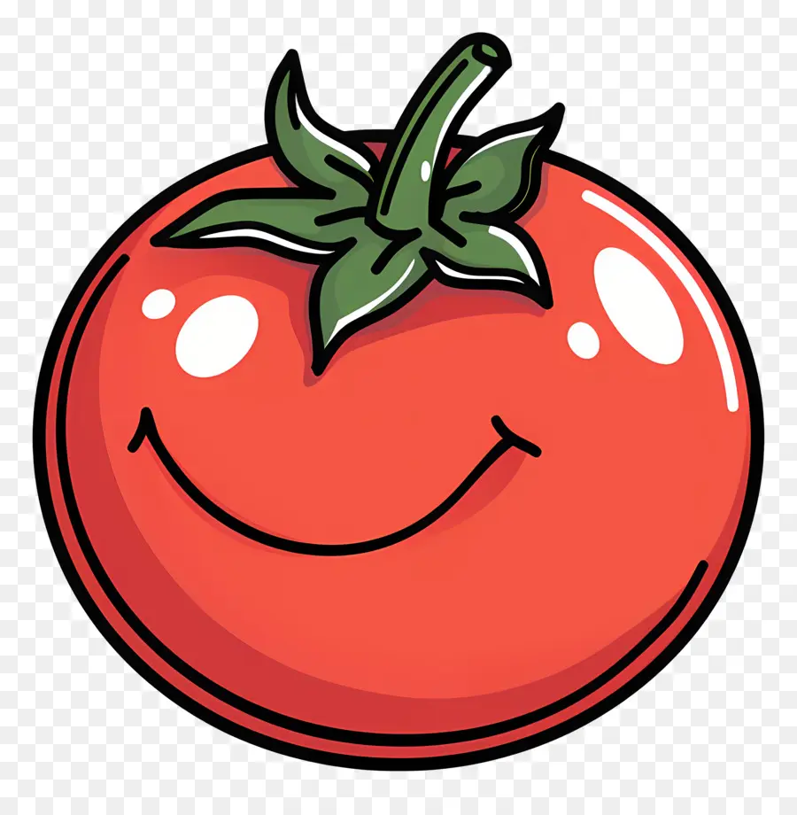 Tomate，Visage Souriant PNG