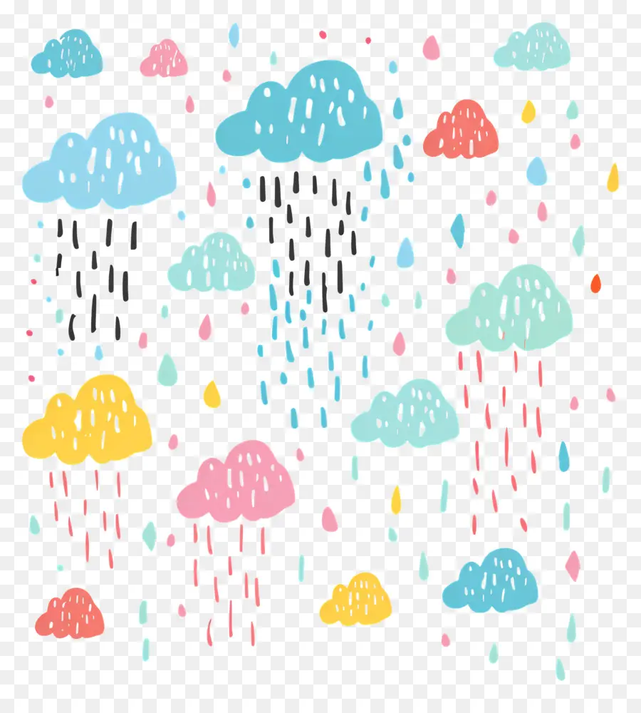 Pluie De Griffonnage，Nuage De Pluie PNG