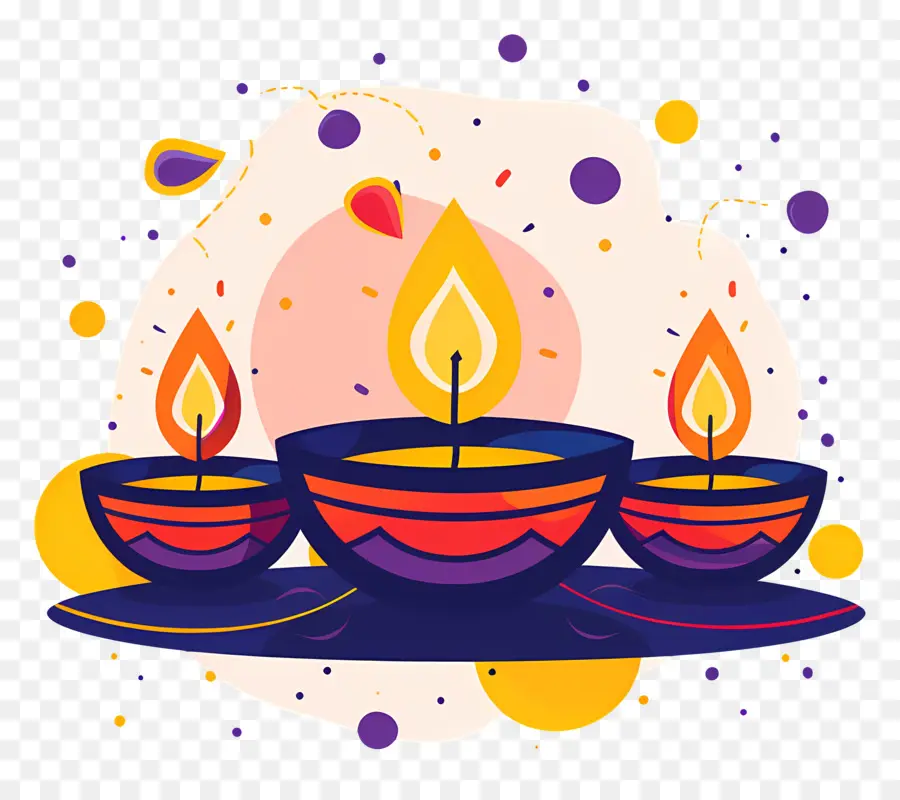 Lampe à Huile Diya，Diwali PNG