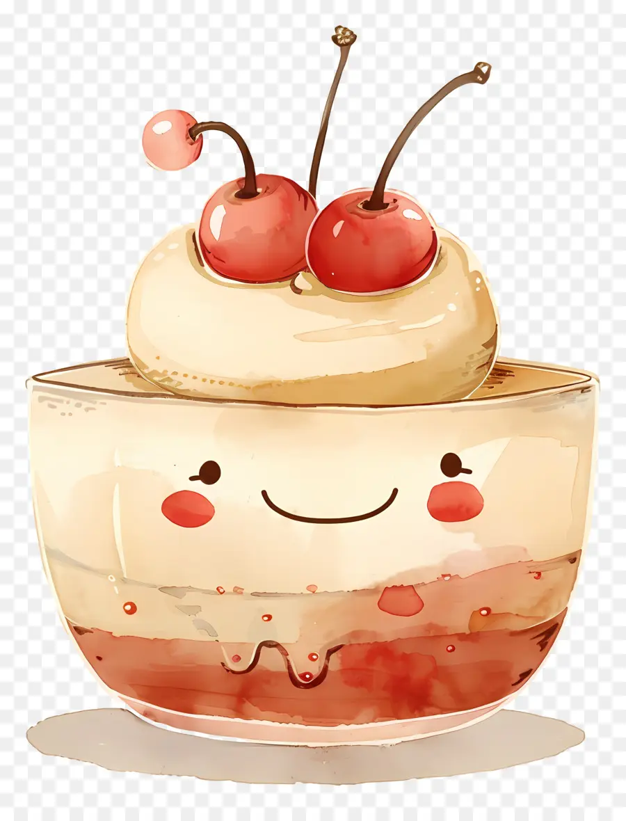 Pudding Kawaii，Dessert PNG