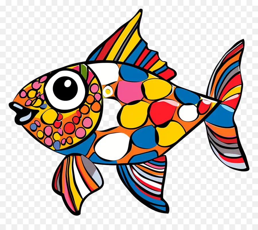 Dessin Animé De Poissons，Poissons Colorés PNG