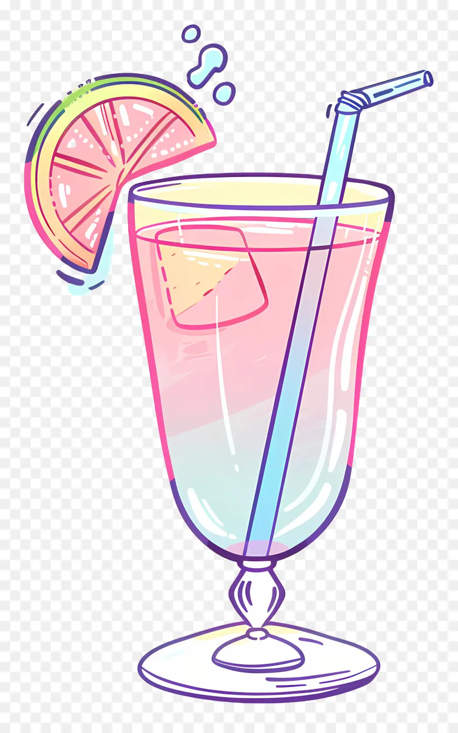 Cocktail Doodle，Rose Boisson PNG