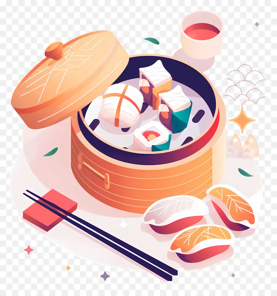 Dim Sum，Sushi PNG