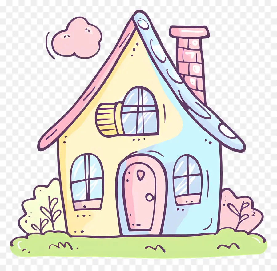 Doodle，Dessin Animé Maison PNG