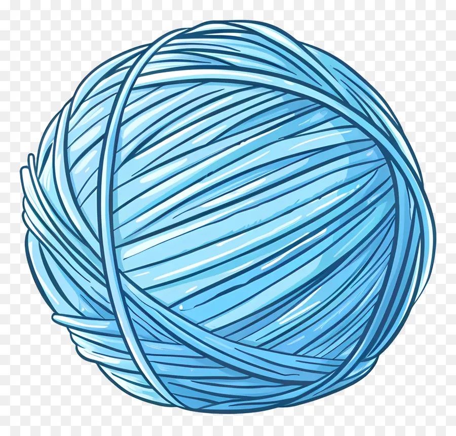 Boule De Fil Bleu，Laine PNG