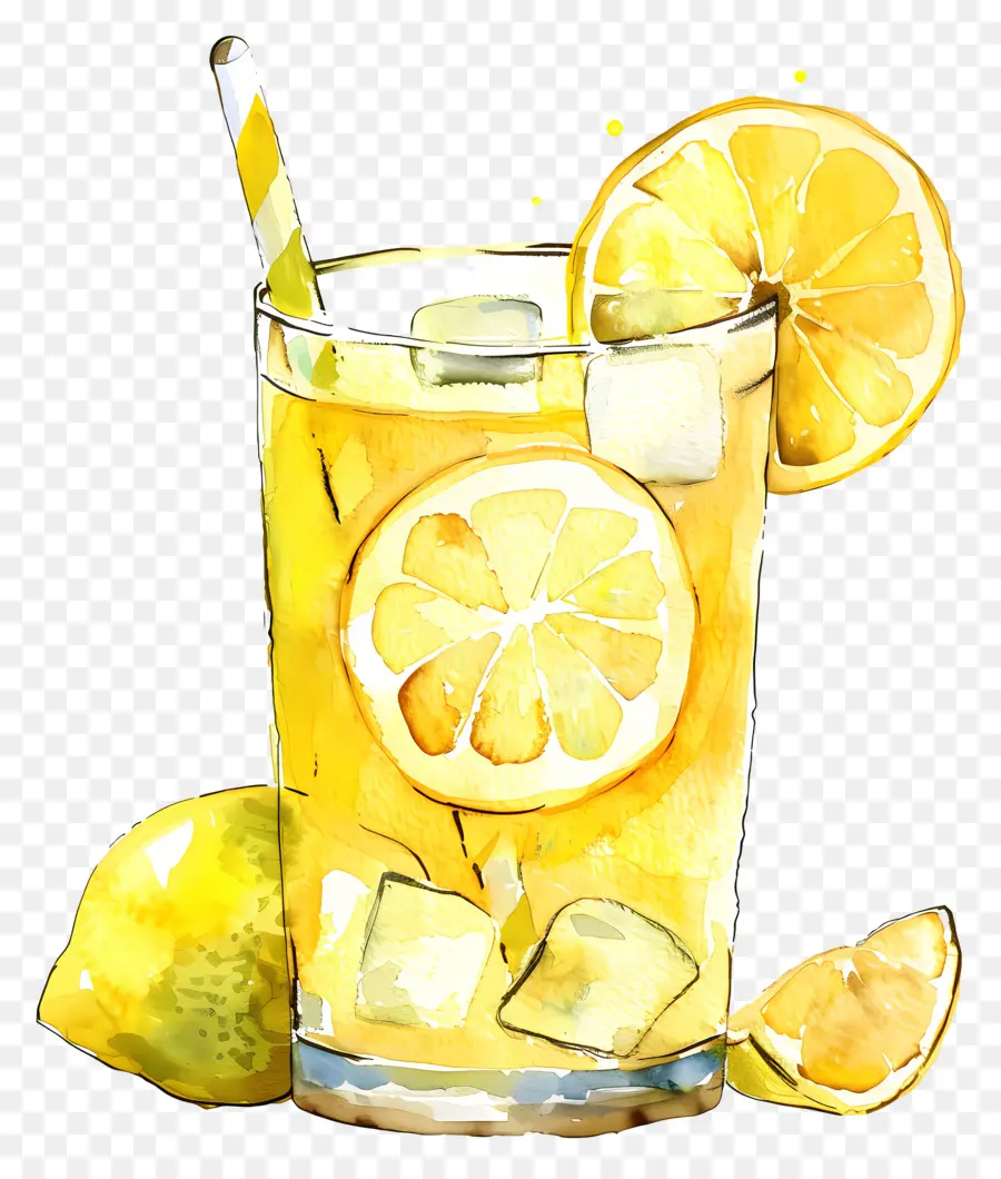 De La Limonade，Peinture à L'aquarelle PNG