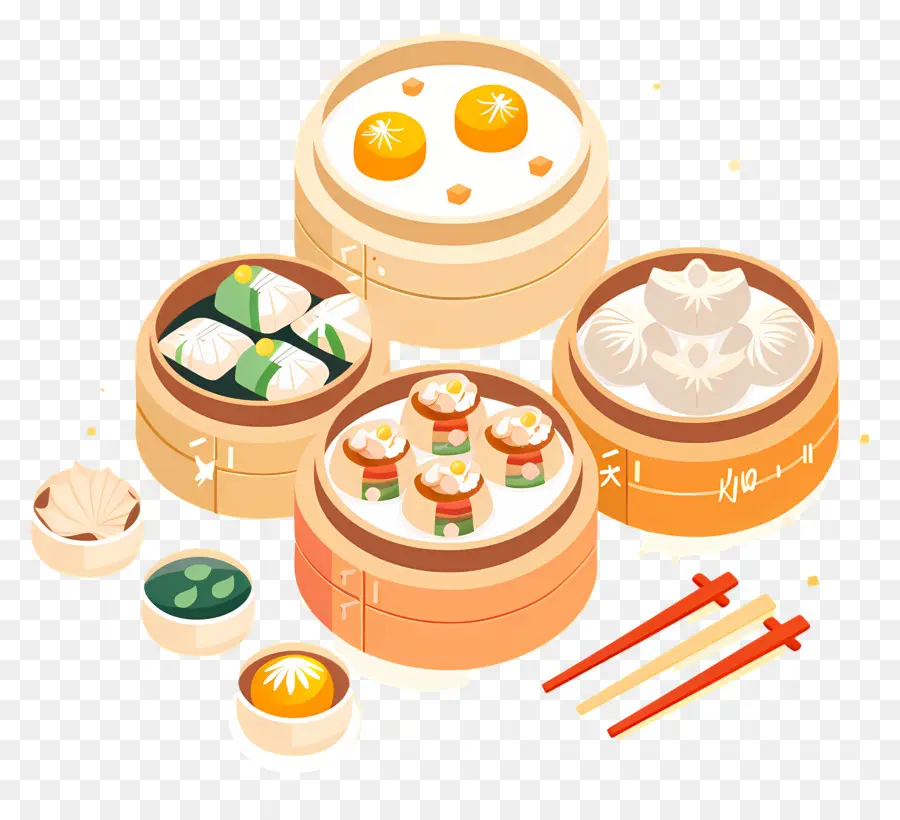 Dim Sum，La Cuisine Asiatique PNG