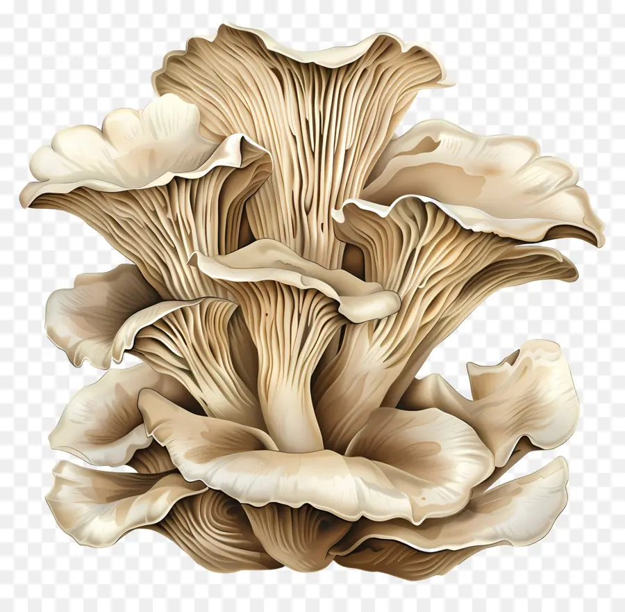 Les Pleurotes，Champignons PNG