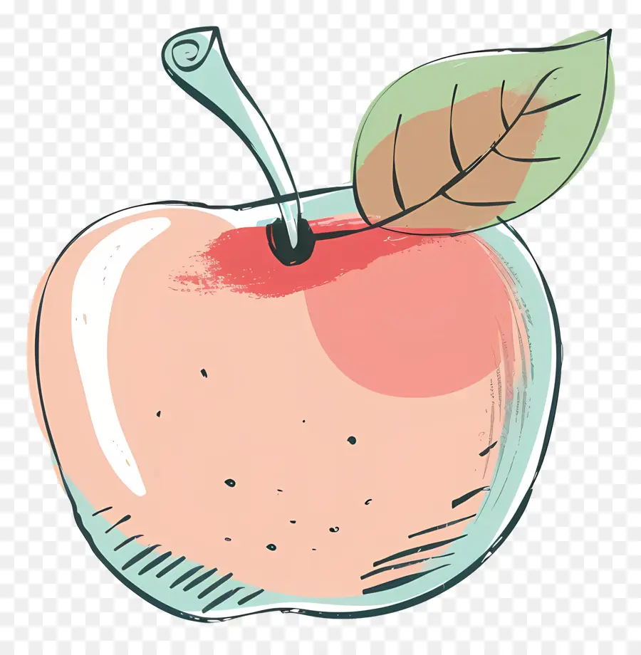 Doodle Pomme，Apple Dessin PNG