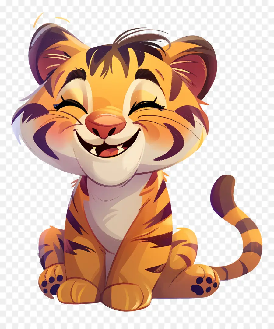 Dessin Animé Tigre，Tigre Souriant PNG