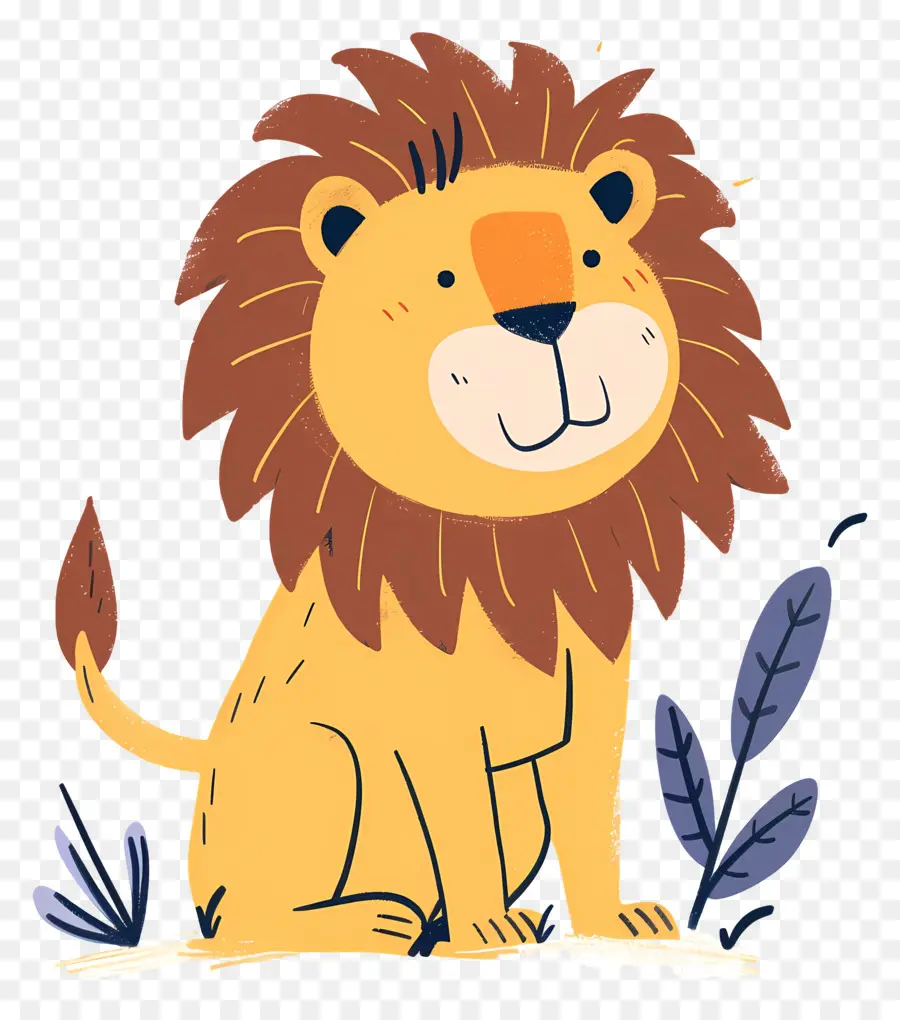 Doodle Lion，Dessin Animé Lion PNG