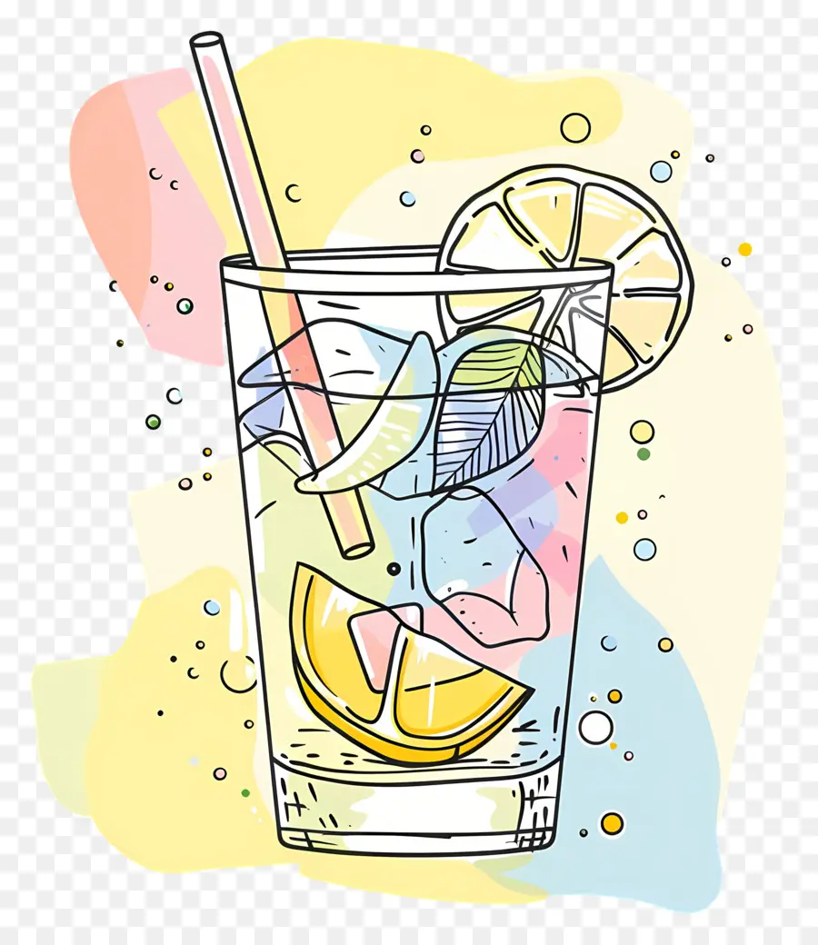 Cocktail Doodle，De La Limonade PNG