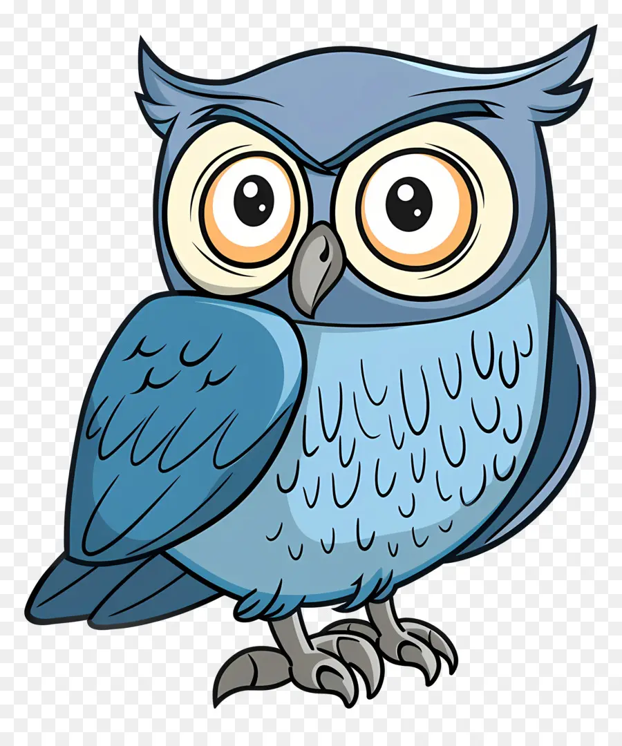 Cartoon Hibou，Bleu Hibou PNG