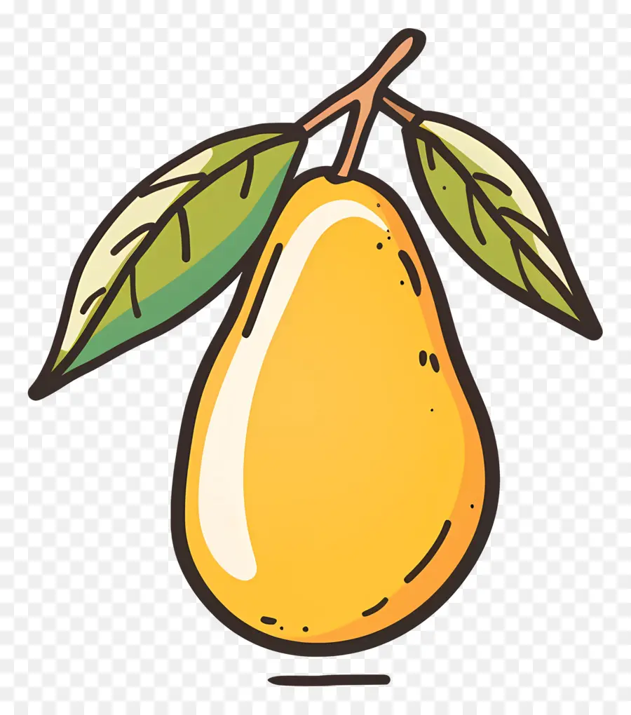 Doodle Mangue，Fruits Jaunes PNG