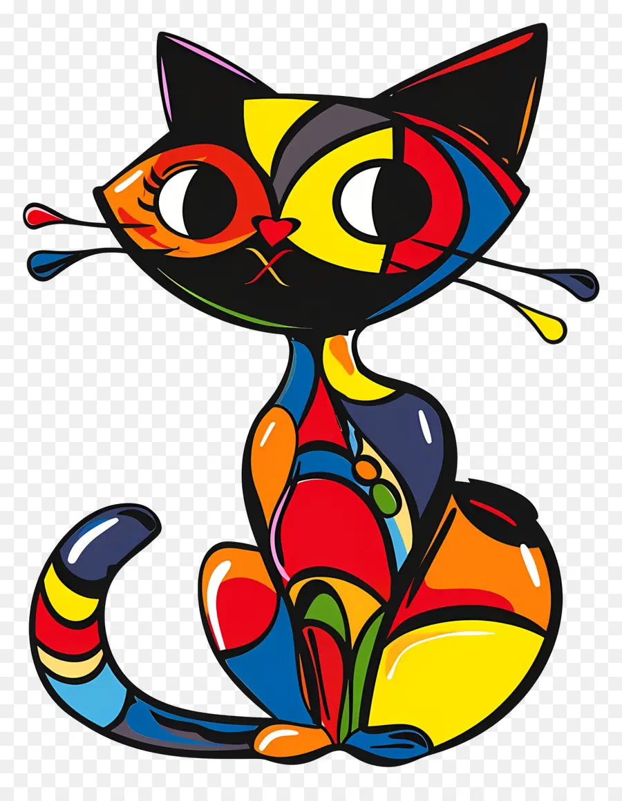 Chat De Dessin Animé，Coloré Chat PNG