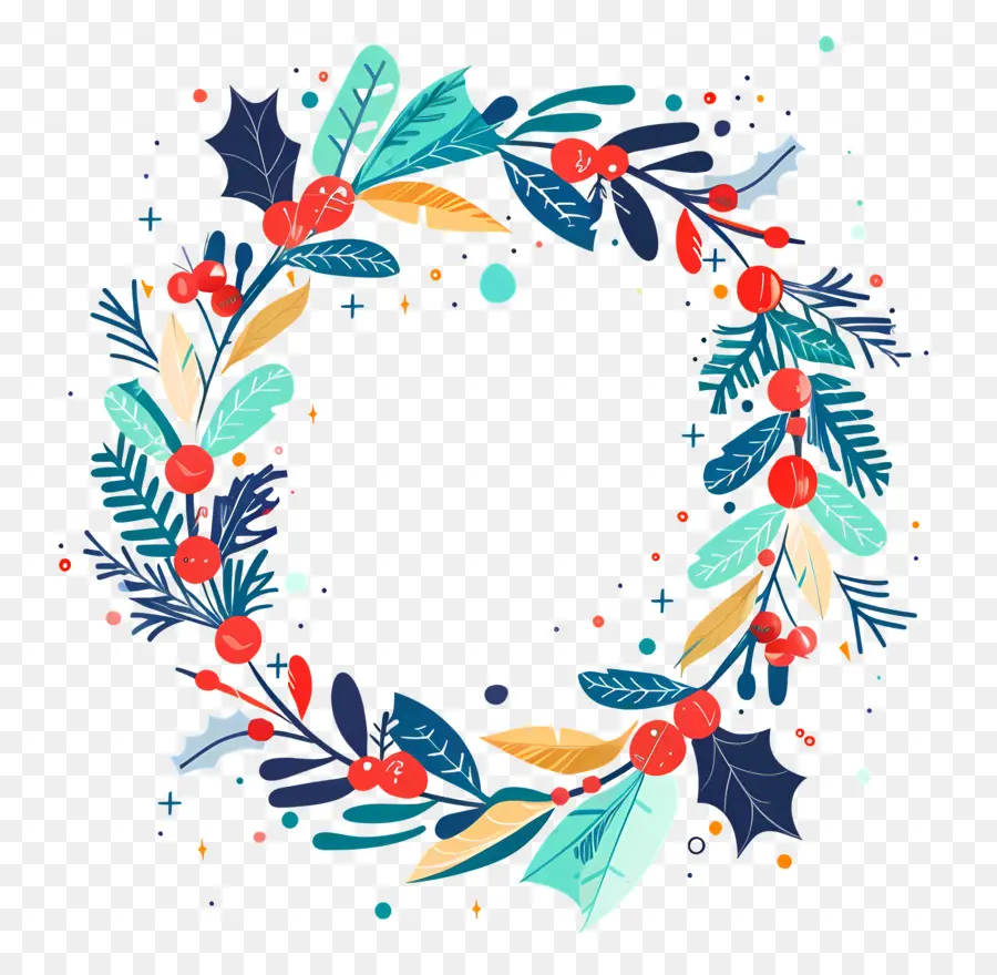 Couronne De Noël，Décor De Fête PNG