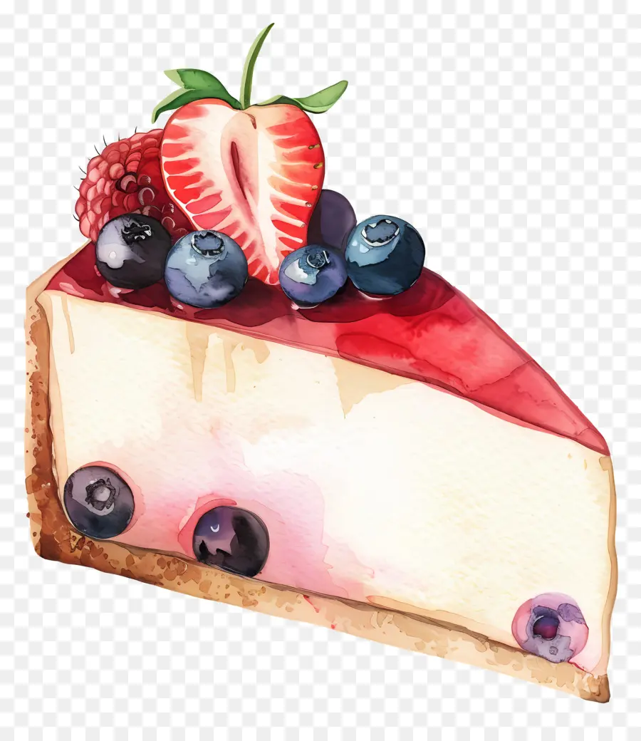 Cheesecake，Illustration Aquarelle PNG