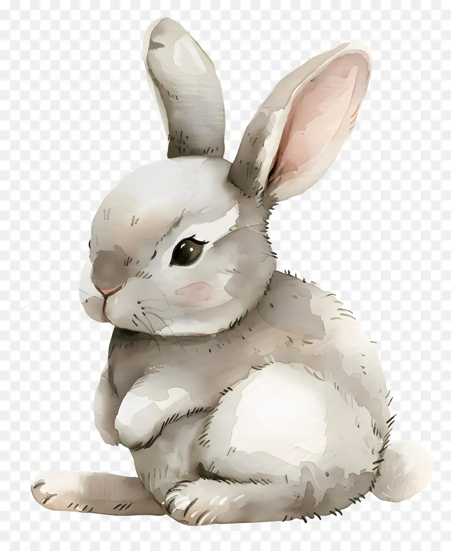 Dessin Animé Lapin，Illustration Aquarelle PNG