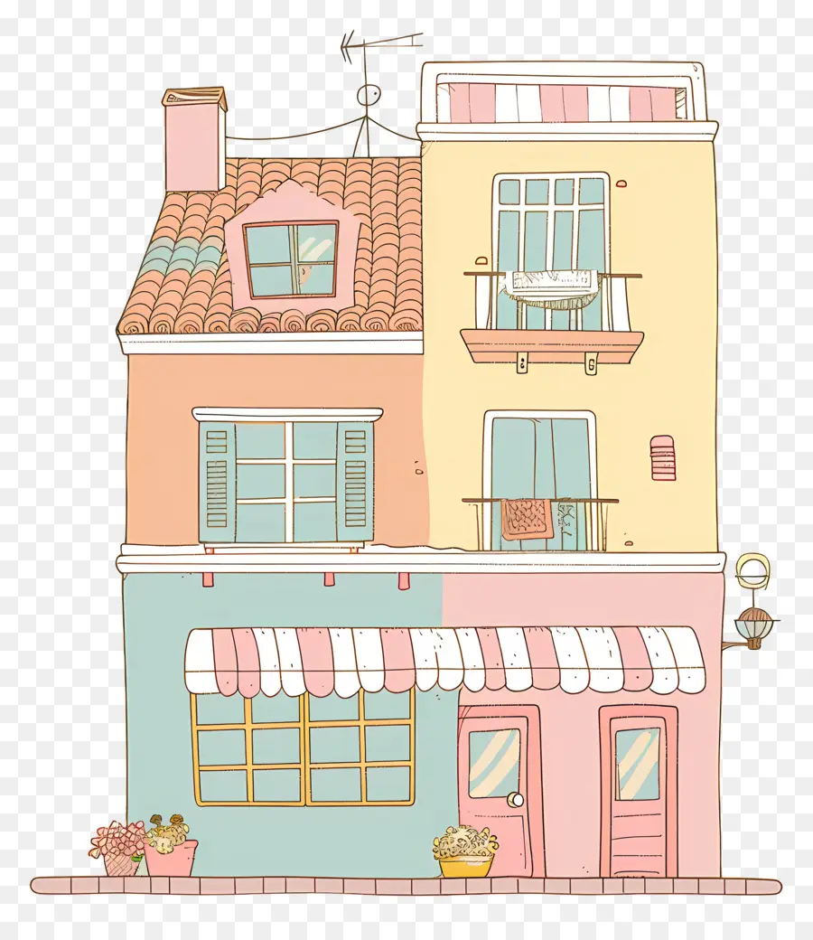 Doodle，Immeuble D'appartements Moderne PNG