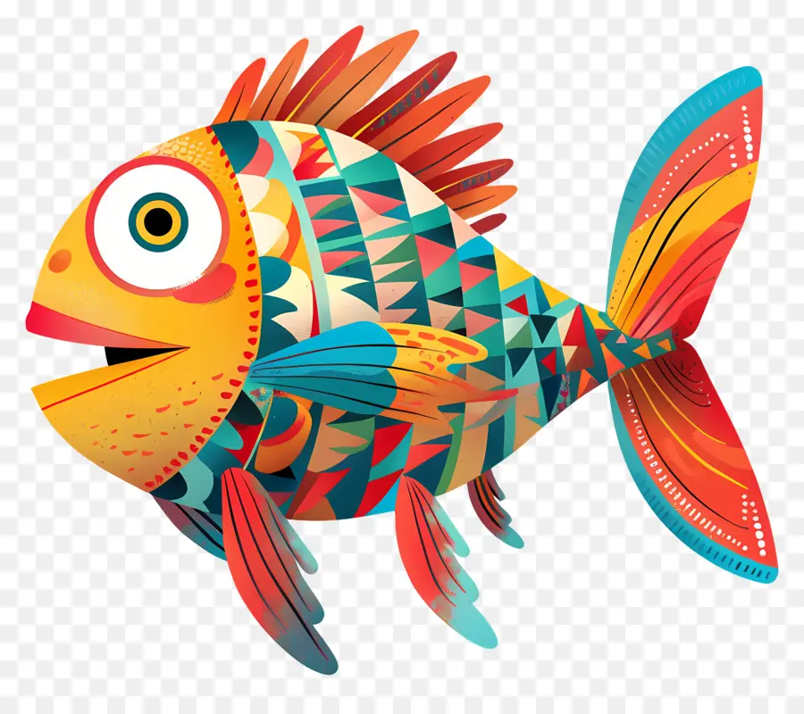 Dessin Animé De Poissons，Poissons Colorés PNG