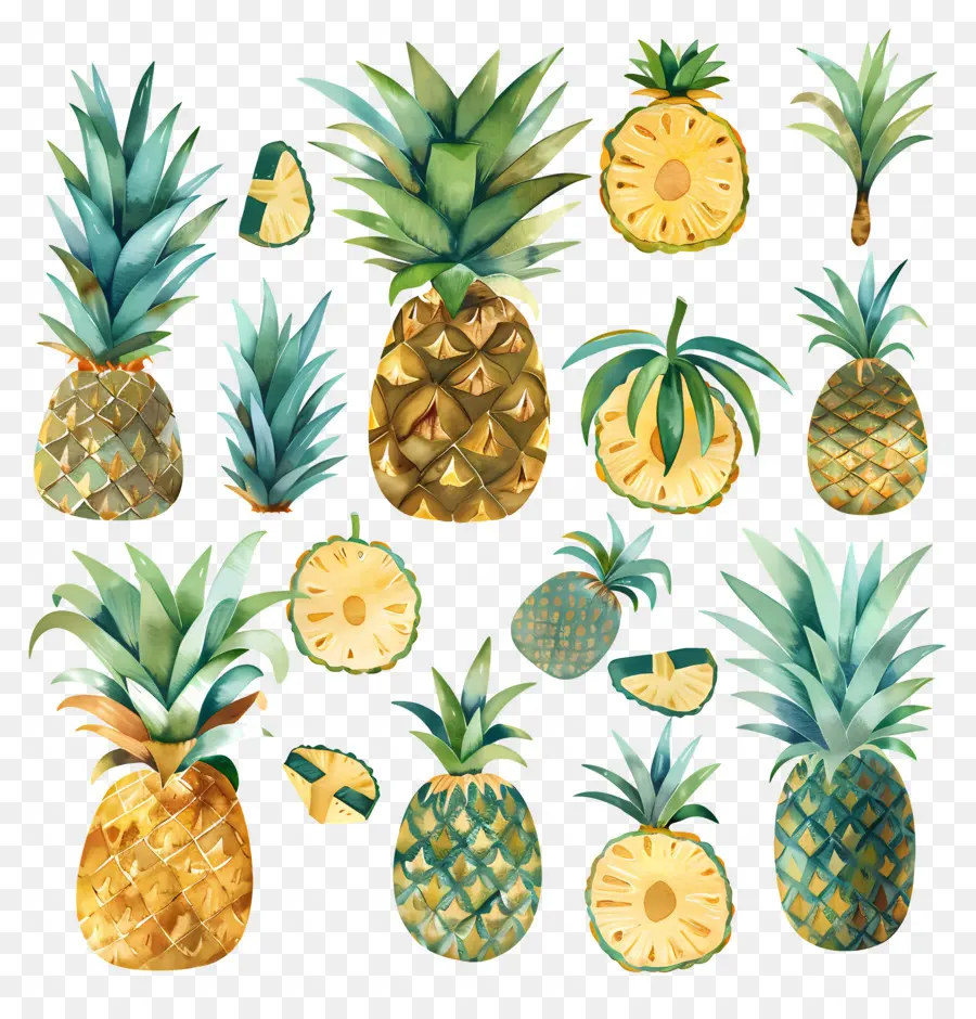 L'ananas，Mûres PNG