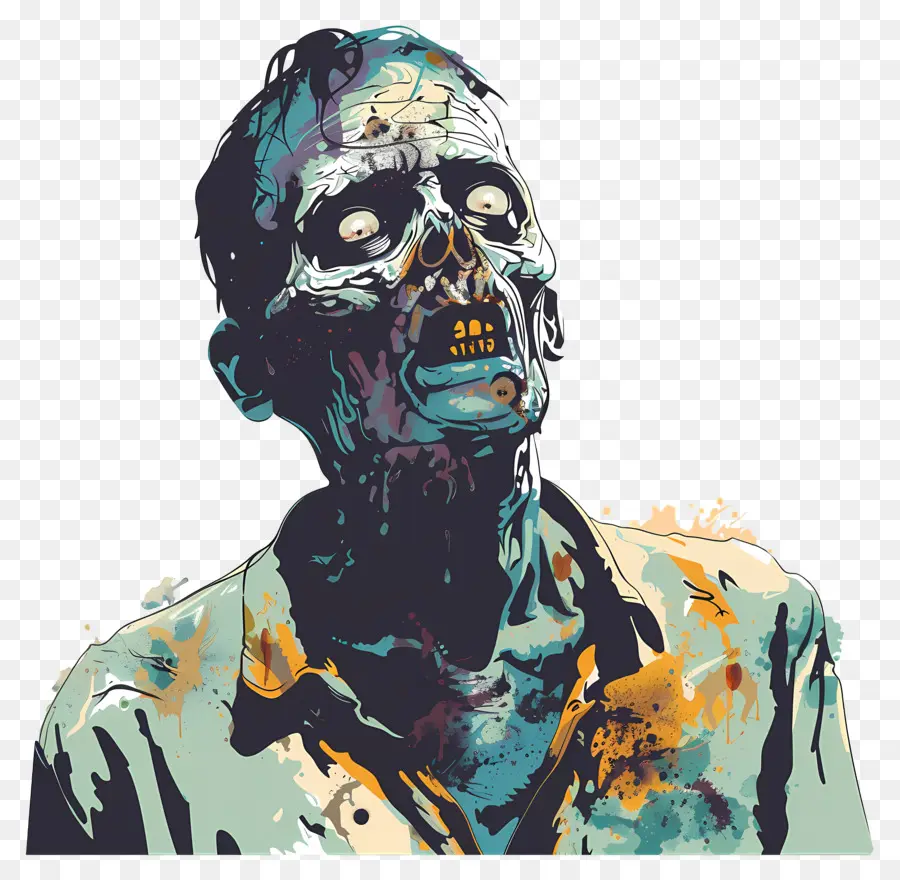 Zombie，Illustration Numérique PNG